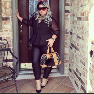 Black peplum